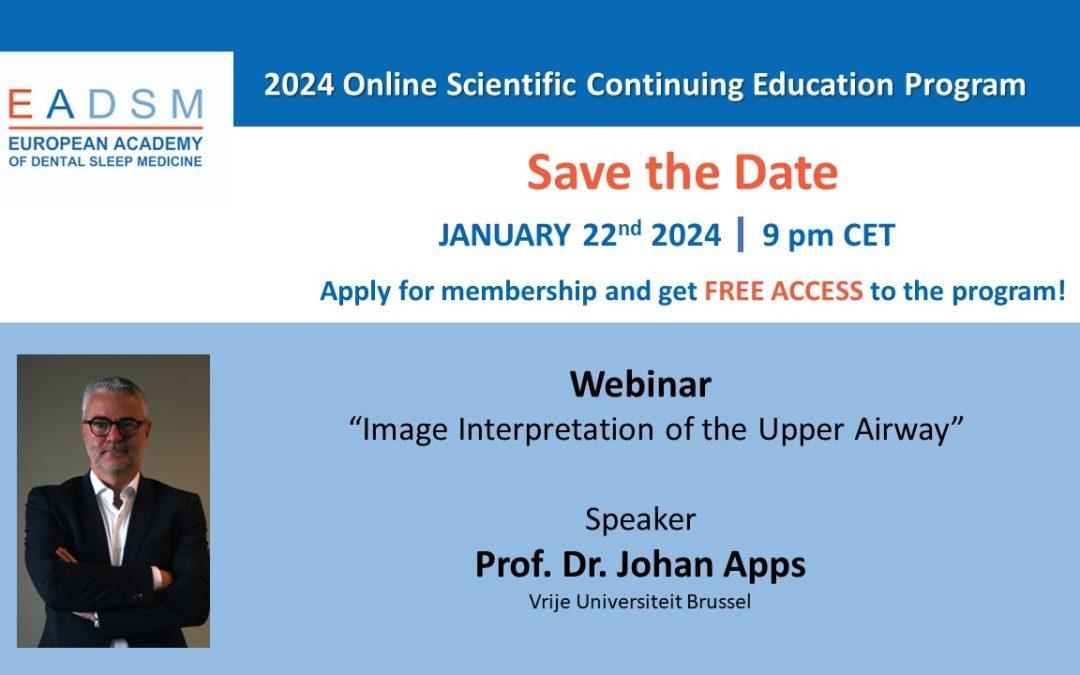 Prof. Johan Apps webinar 22nd January 2024